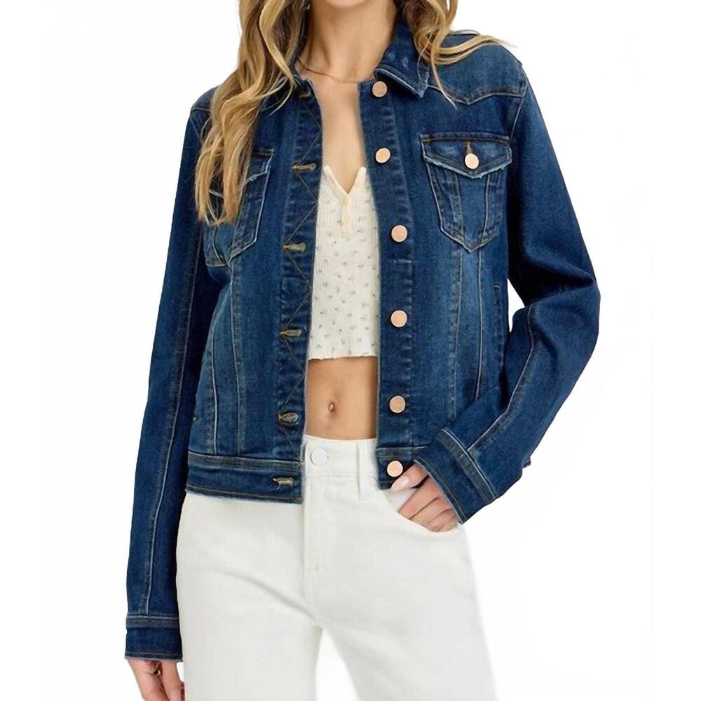 NEW BIBI kari denim jacket in dark wash